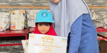 Juara 1 Tahfidz Juz 30 HSN 2026, Farhana Shofiyah Bawa Harum Nama PAUDQU Baitussalam Cisaat