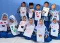 Asah Kreativitas dan Tanamkan Cinta Alam, Anak PAUDQU Baitussalam Belajar Menggambar Tanaman