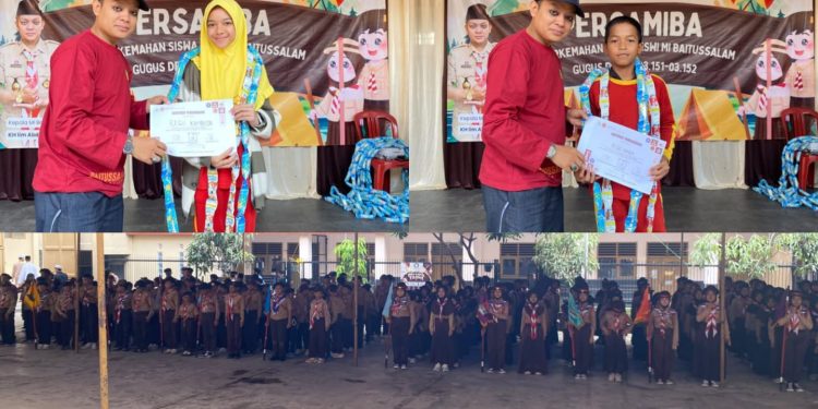 Apresiasi Keaktifan Siswa, 15 Regu Persamiba MI Baitussalam Borong Penghargaan Favorit dan Teraktif